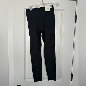 NWT Fabletics High-Waisted Black Moto Legging